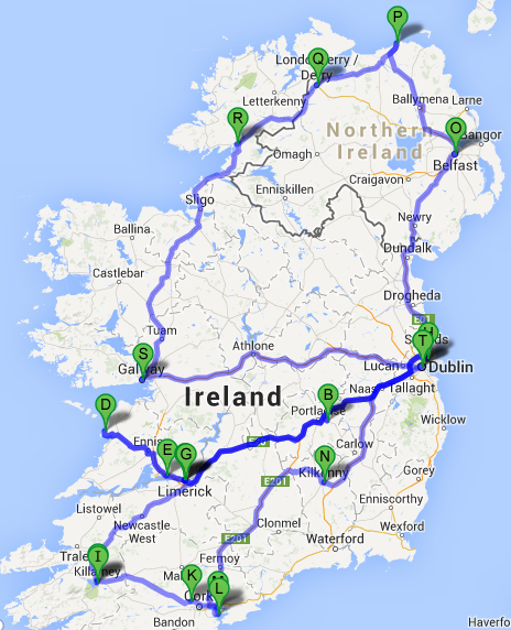 travelling around ireland by car