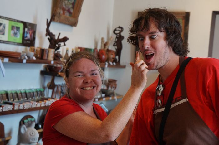 Truffles & Chocolate Faces at the Choco Museo, Antigua, Guatemala